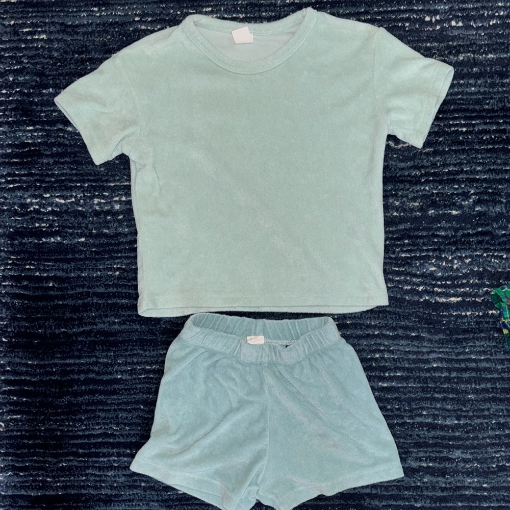Blue terry set